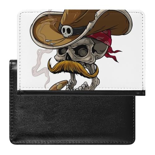 NYKVTG Reisepass Hülle Totenkopf Mit Hut Passhülle Reisepassetui Reisezubehör Passport Holder Für Damen Herren NYKVTG Reisepass Hülle Totenkopf Mit Hut Passhülle Reisepassetui Reisezubehör Passport Holder Für Damen Herren von NYKVTG