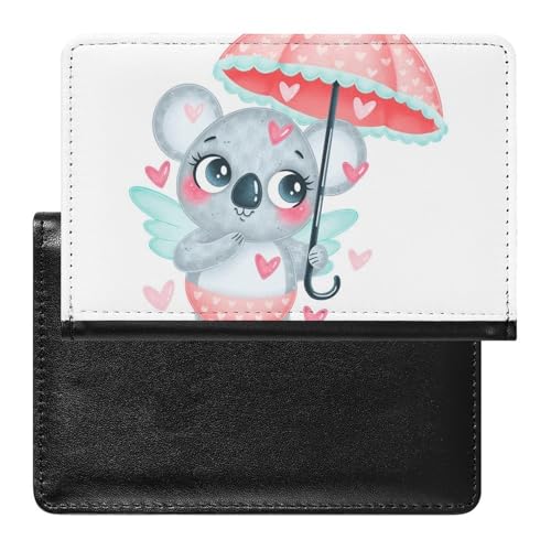 NYKVTG Reisepass Hülle Waschbären-Regenschirm Passhülle Reisepassetui Reisezubehör Passport Holder Für Damen Herren von NYKVTG