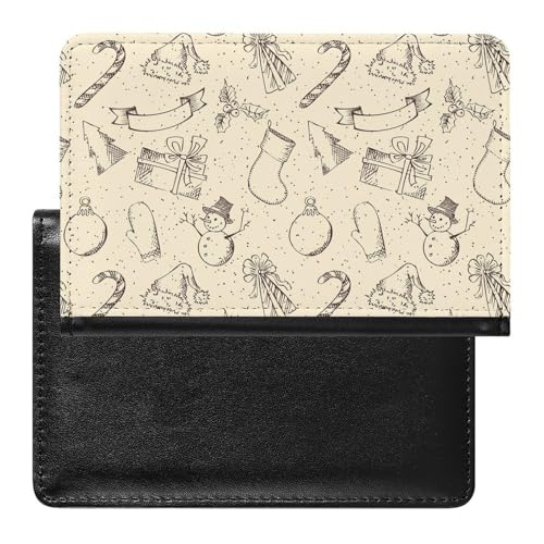 NYKVTG Reisepass Hülle Weihnachten Passhülle Reisepassetui Reisezubehör Passport Holder Für Damen Herren von NYKVTG