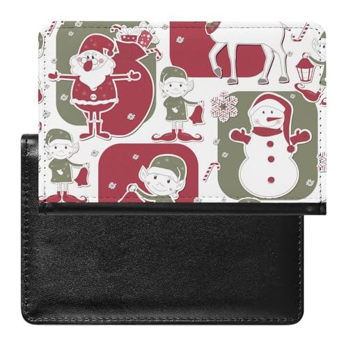 NYKVTG Reisepass Hülle Weihnachten Passhülle Reisepassetui Reisezubehör Passport Holder Für Damen Herren von NYKVTG