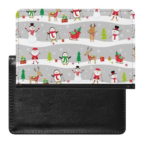 NYKVTG Reisepass Hülle Weihnachten Passhülle Reisepassetui Reisezubehör Passport Holder Für Damen Herren von NYKVTG