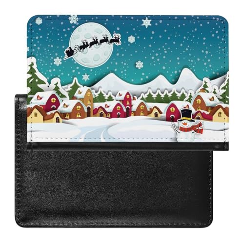 NYKVTG Reisepass Hülle Weihnachten Passhülle Reisepassetui Reisezubehör Passport Holder Für Damen Herren von NYKVTG