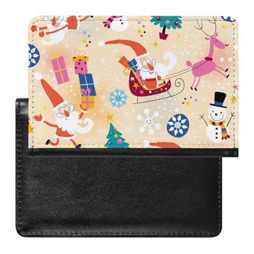 NYKVTG Reisepass Hülle Weihnachten Passhülle Reisepassetui Reisezubehör Passport Holder Für Damen Herren von NYKVTG
