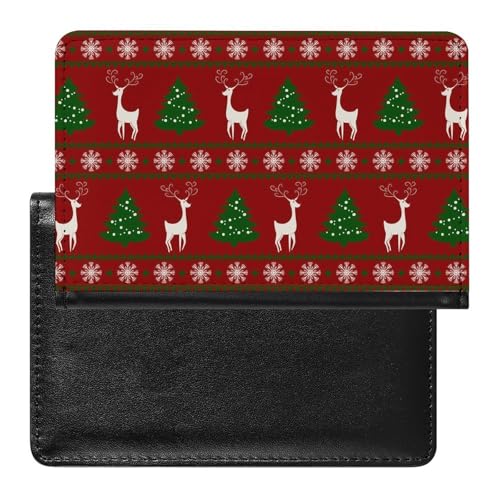 NYKVTG Reisepass Hülle Weihnachten Passhülle Reisepassetui Reisezubehör Passport Holder Für Damen Herren von NYKVTG