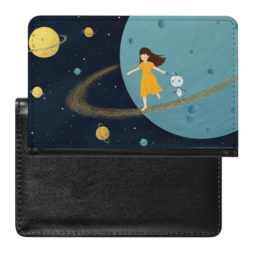 NYKVTG Reisepasshülle Abenteuerliches Mädchen Reisepass Tasche Reise Gadget Impfpass Hülle Für Damen Herren von NYKVTG