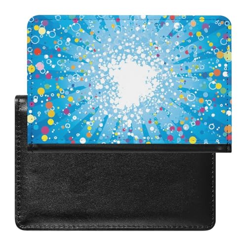 NYKVTG Reisepasshülle Abstrakte Punkte Reisepass Schutzhülle Geldbörsen Für Kreditkarten Ausweis Reisedokumente von NYKVTG