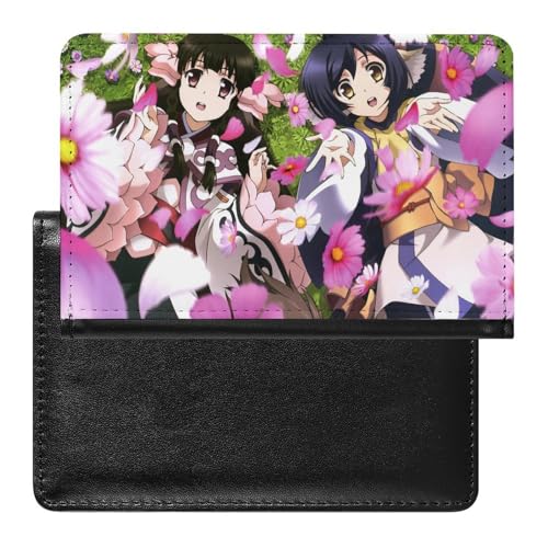 NYKVTG Reisepasshülle Anime-Mädchen Reisepass Schutzhülle Geldbörsen Für Kreditkarten Ausweis Reisedokumente von NYKVTG