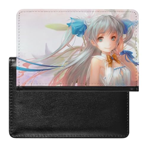 NYKVTG Reisepasshülle Anime-Mädchen Reisepass Schutzhülle Geldbörsen Für Kreditkarten Ausweis Reisedokumente von NYKVTG