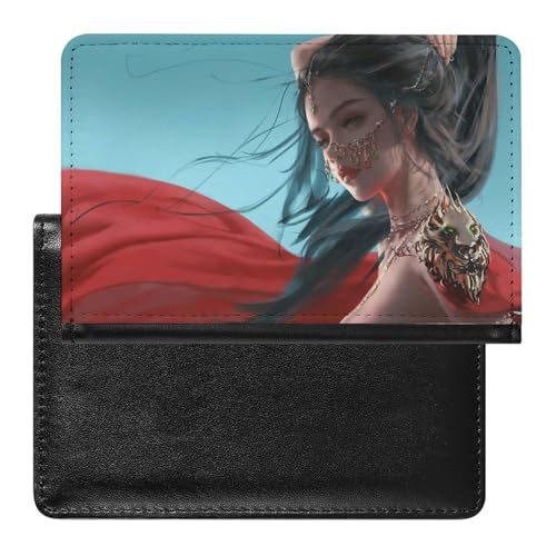 NYKVTG Reisepasshülle Anime-Mädchen Reisepass Tasche Reise Gadget Impfpass Hülle Für Damen Herren von NYKVTG