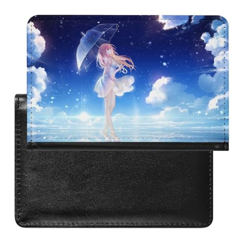 NYKVTG Reisepasshülle Anime-Mädchen Reisepass Tasche Reise Gadget Impfpass Hülle Für Damen Herren von NYKVTG
