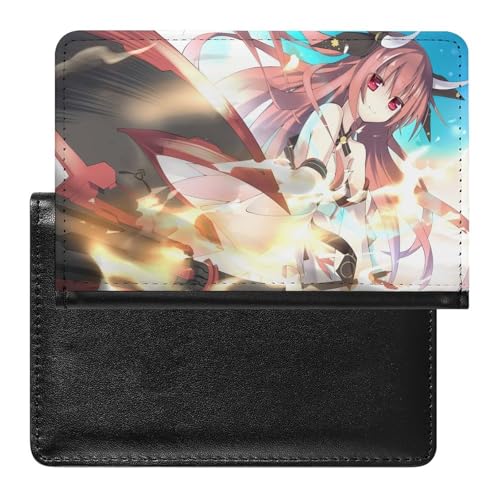 NYKVTG Reisepasshülle Anime-Mädchen Reisepass Tasche Reise Gadget Impfpass Hülle Für Damen Herren von NYKVTG