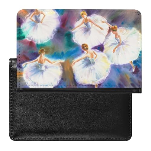 NYKVTG Reisepasshülle Ballett Mädchen Reisepass Tasche Reise Gadget Impfpass Hülle Für Damen Herren von NYKVTG