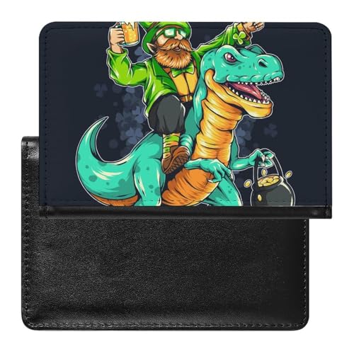 NYKVTG Reisepasshülle Bier-Dinosaurier Reisepass Schutzhülle Geldbörsen Für Kreditkarten Ausweis Reisedokumente von NYKVTG
