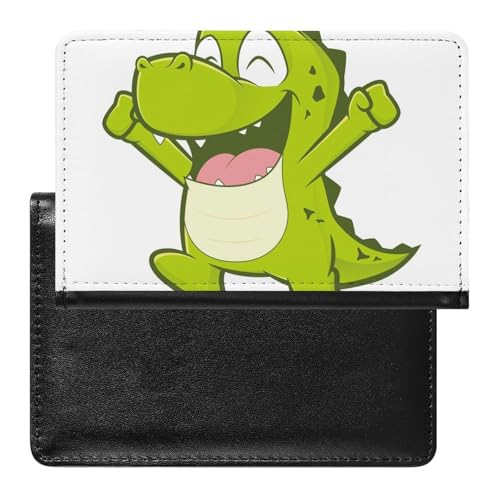 NYKVTG Reisepasshülle Cartoon-Dinosaurier Reisepass Tasche Reise Gadget Impfpass Hülle Für Damen Herren von NYKVTG
