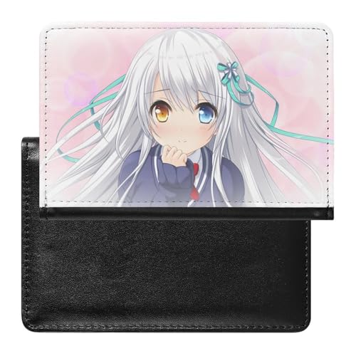 NYKVTG Reisepasshülle Cartoon-Mädchen Reisepass Tasche Reise Gadget Impfpass Hülle Für Damen Herren von NYKVTG