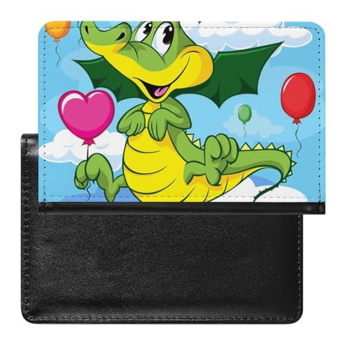 NYKVTG Reisepasshülle Dinosaurier-Ballon Reisepass Tasche Reise Gadget Impfpass Hülle Für Damen Herren von NYKVTG