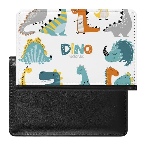 NYKVTG Reisepasshülle Dinosaurier Reisepass Schutzhülle Geldbörsen Für Kreditkarten Ausweis Reisedokumente von NYKVTG