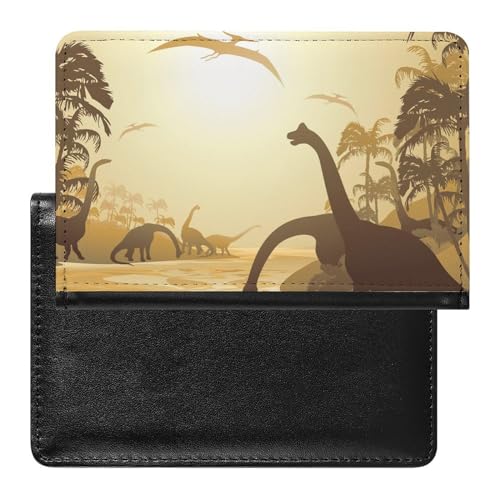 NYKVTG Reisepasshülle Dinosaurier Reisepass Schutzhülle Geldbörsen Für Kreditkarten Ausweis Reisedokumente von NYKVTG