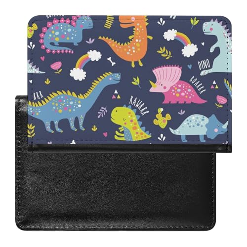 NYKVTG Reisepasshülle Dinosaurier Reisepass Schutzhülle Geldbörsen Für Kreditkarten Ausweis Reisedokumente von NYKVTG