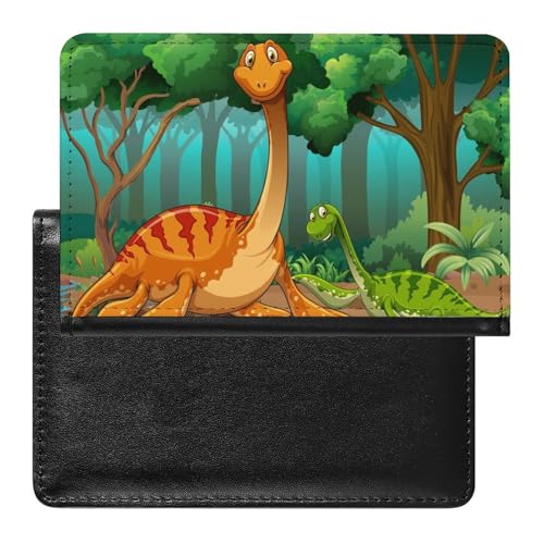 NYKVTG Reisepasshülle Dinosaurier Reisepass Schutzhülle Geldbörsen Für Kreditkarten Ausweis Reisedokumente von NYKVTG