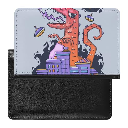 NYKVTG Reisepasshülle Dinosaurier Reisepass Tasche Reise Gadget Impfpass Hülle Für Damen Herren von NYKVTG