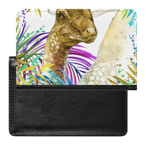 NYKVTG Reisepasshülle Dinosaurier Reisepass Tasche Reise Gadget Impfpass Hülle Für Damen Herren von NYKVTG