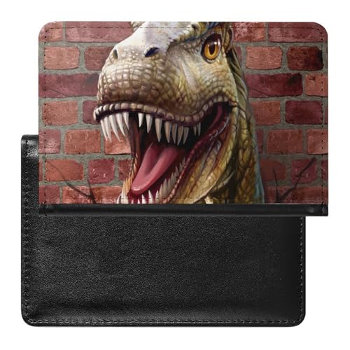 NYKVTG Reisepasshülle Dinosaurier Reisepass Tasche Reise Gadget Impfpass Hülle Für Damen Herren von NYKVTG