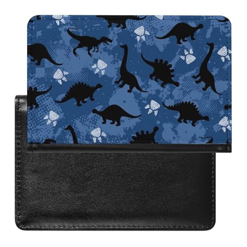 NYKVTG Reisepasshülle Dinosaurier Reisepass Tasche Reise Gadget Impfpass Hülle Für Damen Herren von NYKVTG