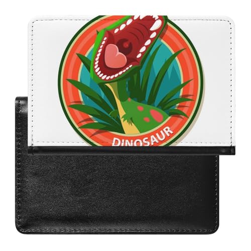 NYKVTG Reisepasshülle Dinosaurier Reisepass Tasche Reise Gadget Impfpass Hülle Für Damen Herren von NYKVTG