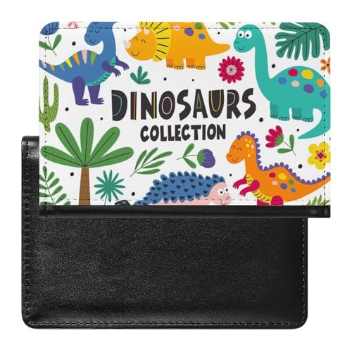 NYKVTG Reisepasshülle Dinosaurier Reisepass Tasche Reise Gadget Impfpass Hülle Für Damen Herren von NYKVTG