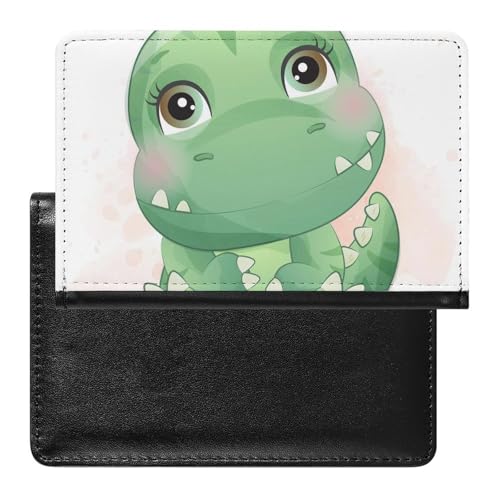 NYKVTG Reisepasshülle Dinosaurier Reisepass Tasche Reise Gadget Impfpass Hülle Für Damen Herren von NYKVTG