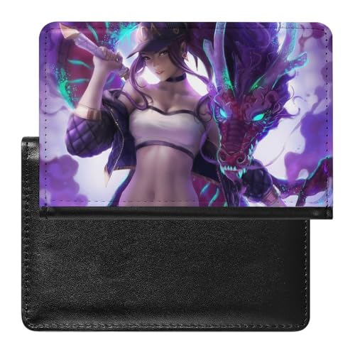 NYKVTG Reisepasshülle Drache Und Mädchen Reisepass Tasche Reise Gadget Impfpass Hülle Für Damen Herren von NYKVTG