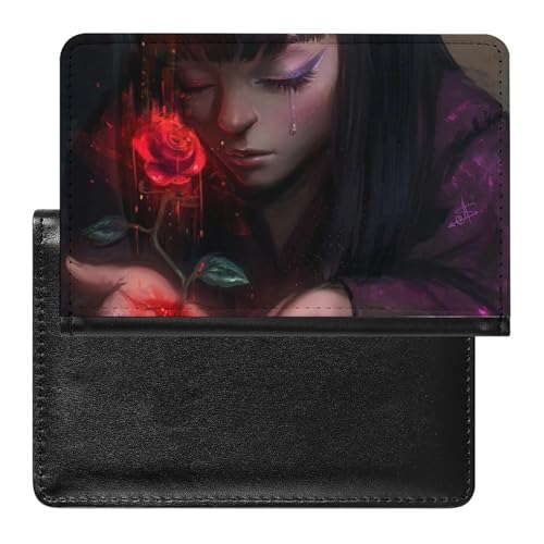 NYKVTG Reisepasshülle Fantasie Mädchen Reisepass Schutzhülle Geldbörsen Für Kreditkarten Ausweis Reisedokumente von NYKVTG