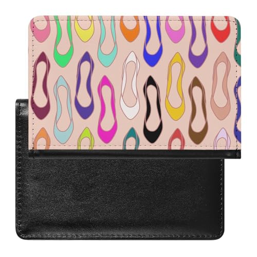 NYKVTG Reisepasshülle Farbige High Heels Reisepass Tasche Reise Gadget Impfpass Hülle Für Damen Herren von NYKVTG