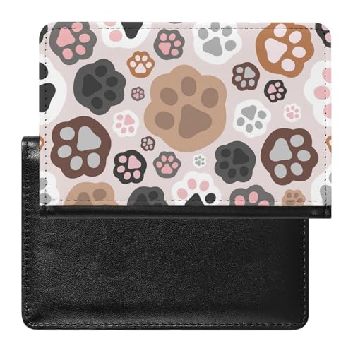 NYKVTG Reisepasshülle Farbige Pfote Reisepass Schutzhülle Geldbörsen Für Kreditkarten Ausweis Reisedokumente von NYKVTG