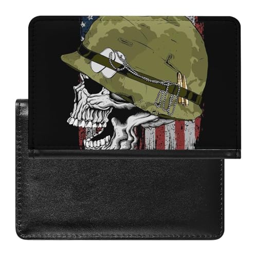 NYKVTG Reisepasshülle Flaggen-Totenkopf Mit Hut Reisepass Tasche Reise Gadget Impfpass Hülle Für Damen Herren von NYKVTG