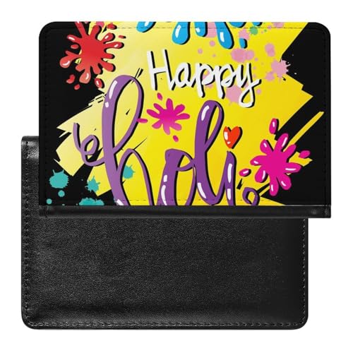 NYKVTG Reisepasshülle Fröhliche Farbe Reisepass Tasche Reise Gadget Impfpass Hülle Für Damen Herren von NYKVTG