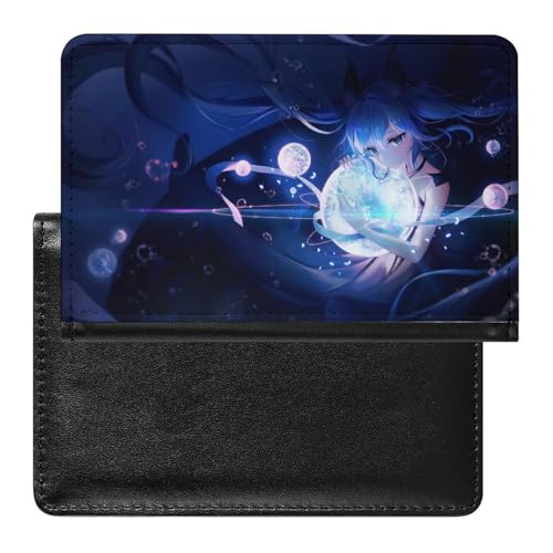 NYKVTG Reisepasshülle Galaxy Anime Mädchen Reisepass Schutzhülle Geldbörsen Für Kreditkarten Ausweis Reisedokumente von NYKVTG