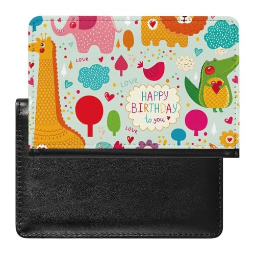 NYKVTG Reisepasshülle Giraffe Krokodil Reisepass Tasche Reise Gadget Impfpass Hülle Für Damen Herren von NYKVTG