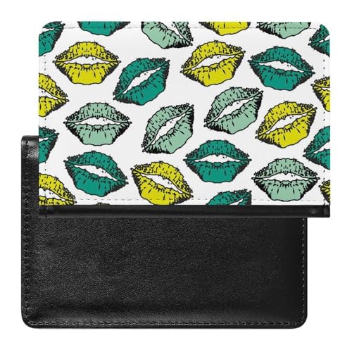 NYKVTG Reisepasshülle Grüner Lippenstift Reisepass Tasche Reise Gadget Impfpass Hülle Für Damen Herren von NYKVTG