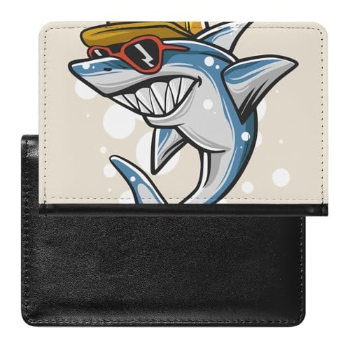NYKVTG Reisepasshülle Hai-Sonnenbrille Reisepass Tasche Reise Gadget Impfpass Hülle Für Damen Herren NYKVTG Reisepasshülle Hai-Sonnenbrille Reisepass Tasche Reise Gadget Impfpass Hülle Für Damen Herren von NYKVTG