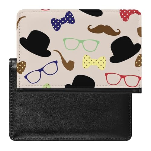 NYKVTG Reisepasshülle Hut Glas Bart Reisepass Tasche Reise Gadget Impfpass Hülle Für Damen Herren NYKVTG Reisepasshülle Hut Glas Bart Reisepass Tasche Reise Gadget Impfpass Hülle Für Damen Herren von NYKVTG