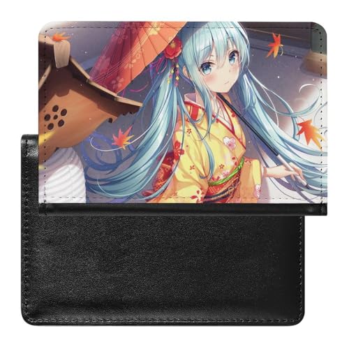 NYKVTG Reisepasshülle Japanisches Mädchen Reisepass Schutzhülle Geldbörsen Für Kreditkarten Ausweis Reisedokumente von NYKVTG