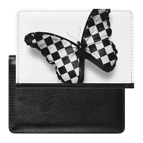 NYKVTG Reisepasshülle Karierter Schmetterling Reisepass Tasche Reise Gadget Impfpass Hülle Für Damen Herren NYKVTG Reisepasshülle Karierter Schmetterling Reisepass Tasche Reise Gadget Impfpass Hülle Für Damen Herren von NYKVTG