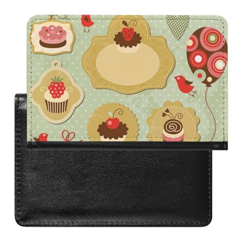 NYKVTG Reisepasshülle Kuchen Reisepass Schutzhülle Geldbörsen Für Kreditkarten Ausweis Reisedokumente von NYKVTG