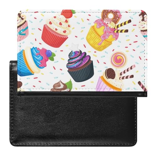 NYKVTG Reisepasshülle Kuchen Reisepass Tasche Reise Gadget Impfpass Hülle Für Damen Herren von NYKVTG