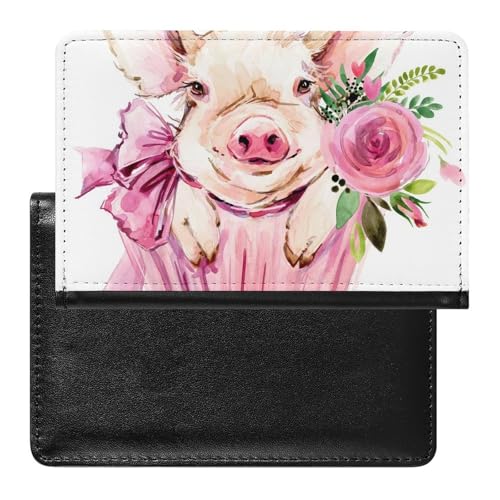 NYKVTG Reisepasshülle Kuchen Und Schwein Reisepass Schutzhülle Geldbörsen Für Kreditkarten Ausweis Reisedokumente von NYKVTG