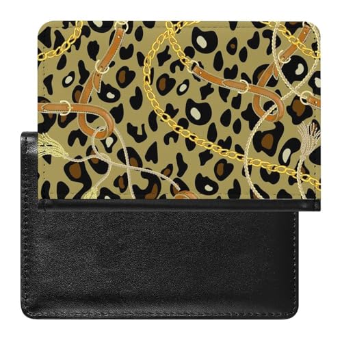 NYKVTG Reisepasshülle Leopard Halskette Reisepass Tasche Reise Gadget Impfpass Hülle Für Damen Herren von NYKVTG