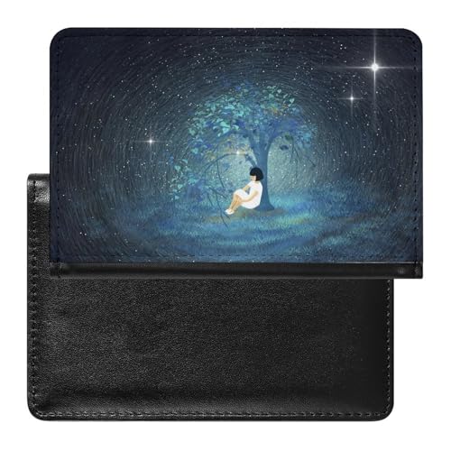 NYKVTG Reisepasshülle Mädchen-Baum Reisepass Schutzhülle Geldbörsen Für Kreditkarten Ausweis Reisedokumente von NYKVTG