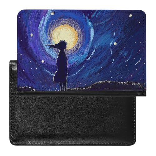 NYKVTG Reisepasshülle Mädchen Galaxie Reisepass Schutzhülle Geldbörsen Für Kreditkarten Ausweis Reisedokumente von NYKVTG